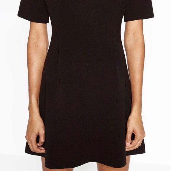 Zara High Neck Black Dress With Beaded Details M - Picture 5 of 6
